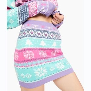 Visions of Sugarplums Fairisle Skirt